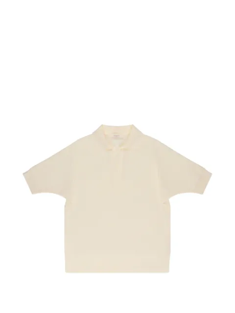 slowear V-neck crêpe polo top