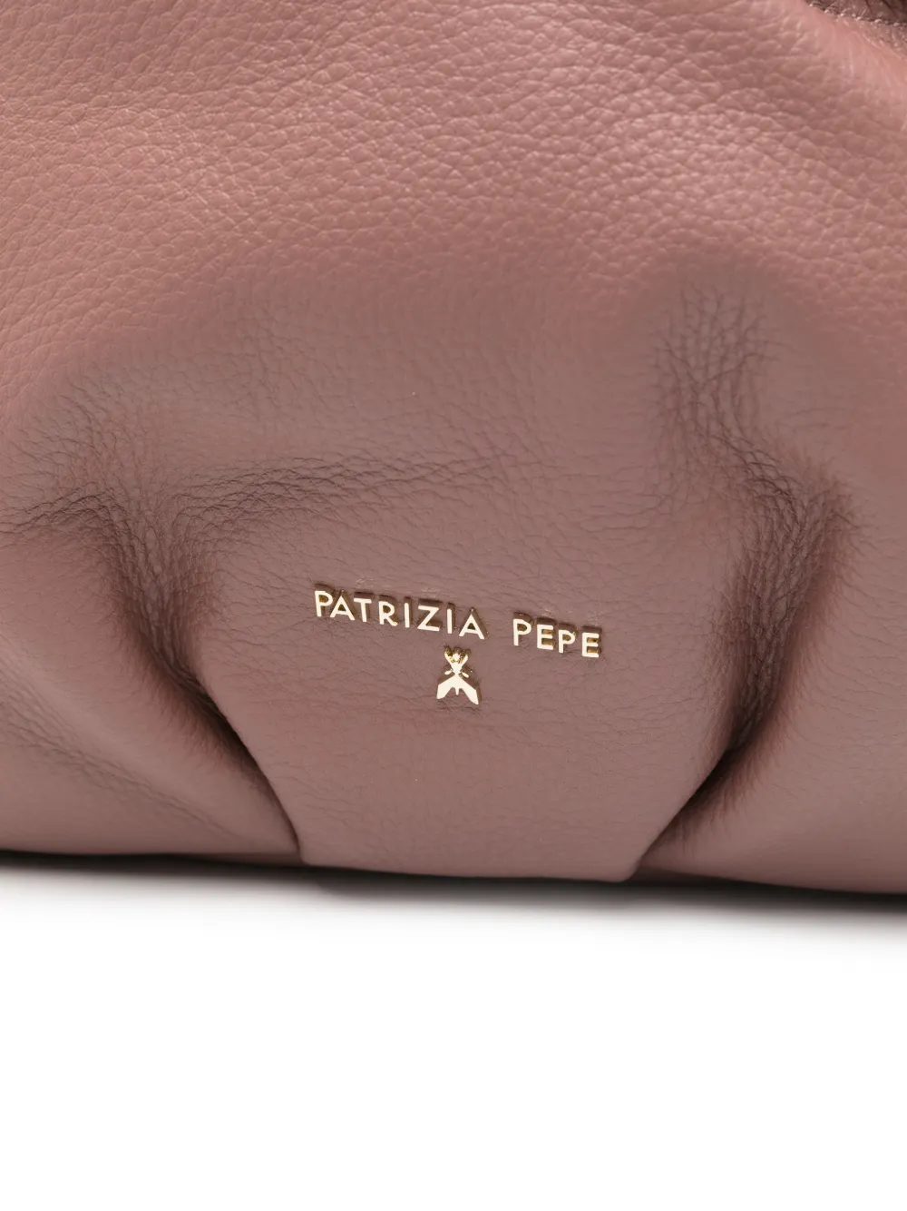 Patrizia Pepe Leren clutch Roze