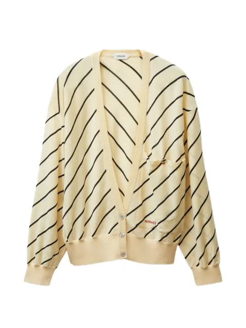 Versace diagonal-stripe cardigan