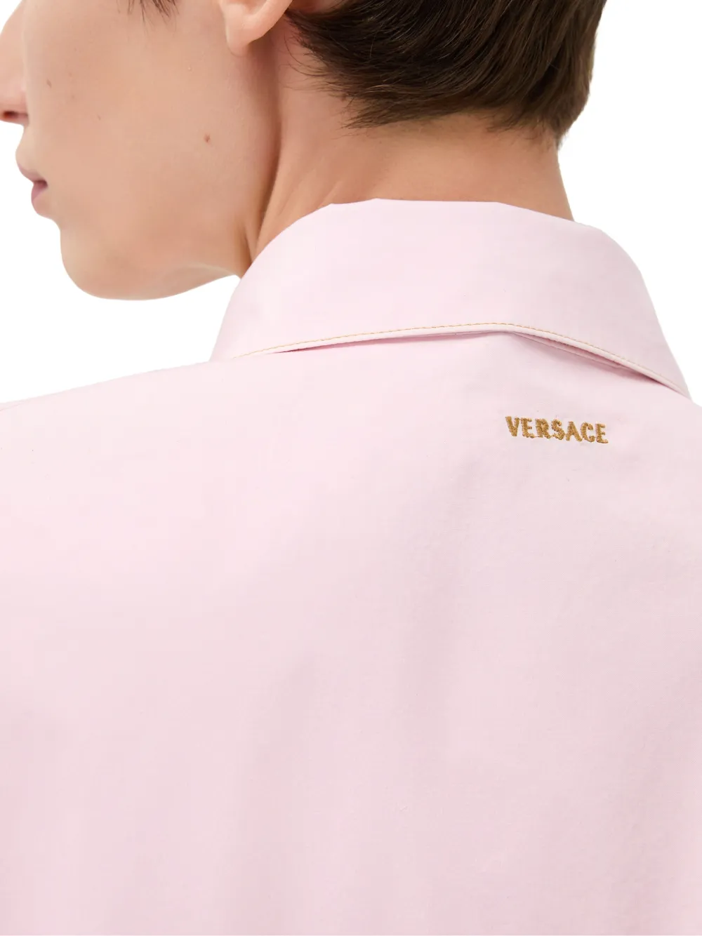 Versace Popeline cropped blouse Roze