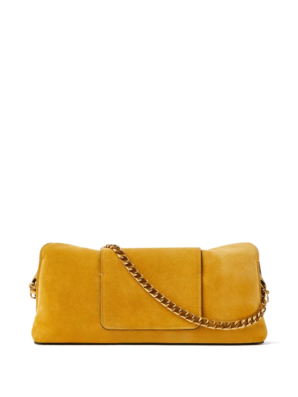 Versace Vivian suède clutch bag Geel