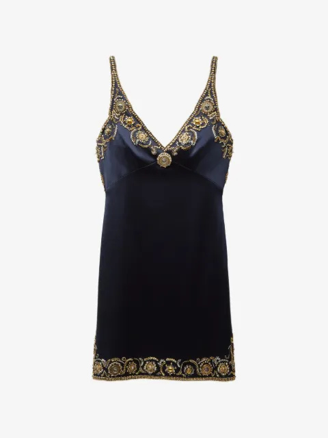 Versace robe courte satiné à broderies