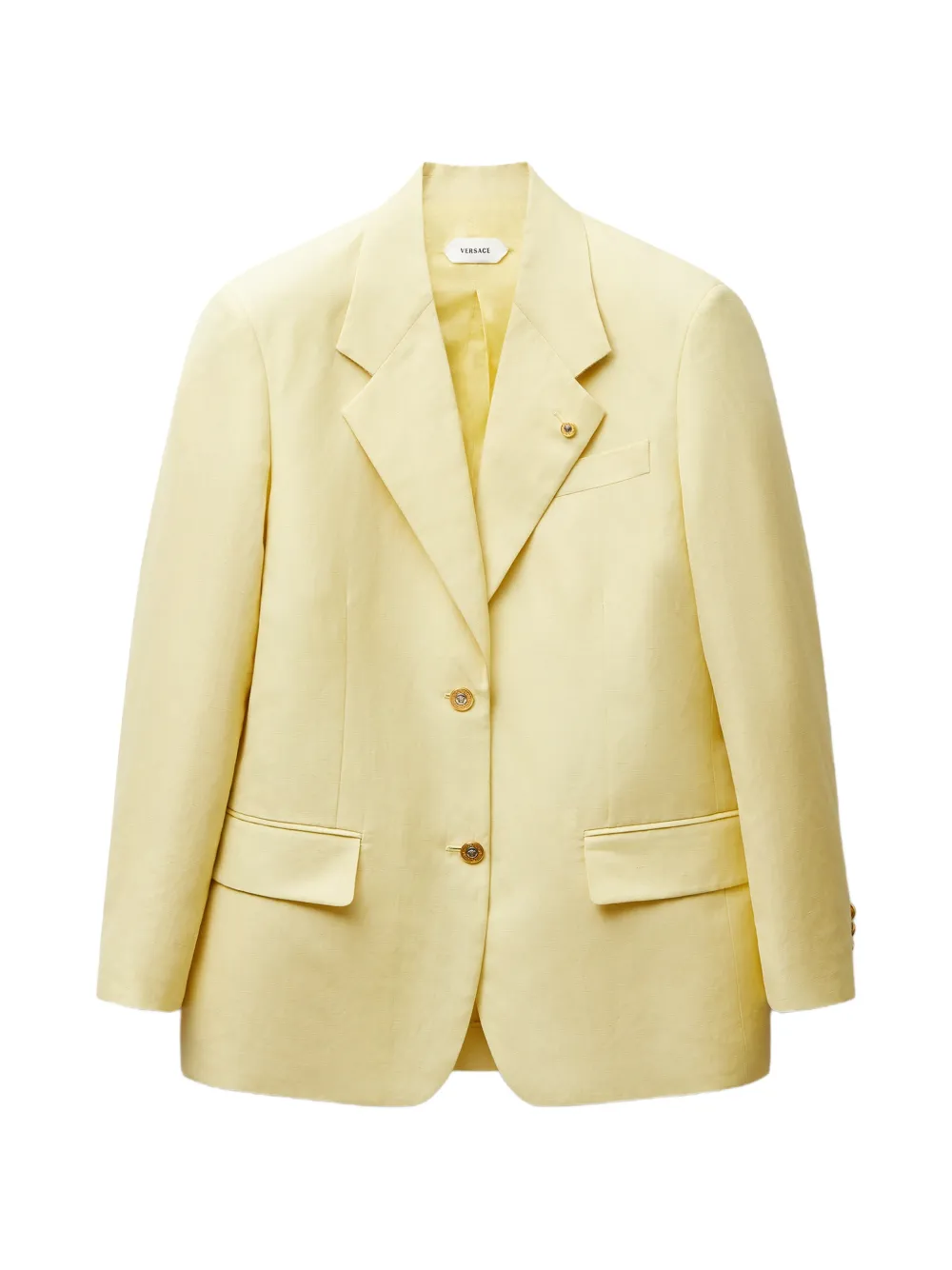 Versace Blazer monopetto con bottoni Medusa - Giallo
