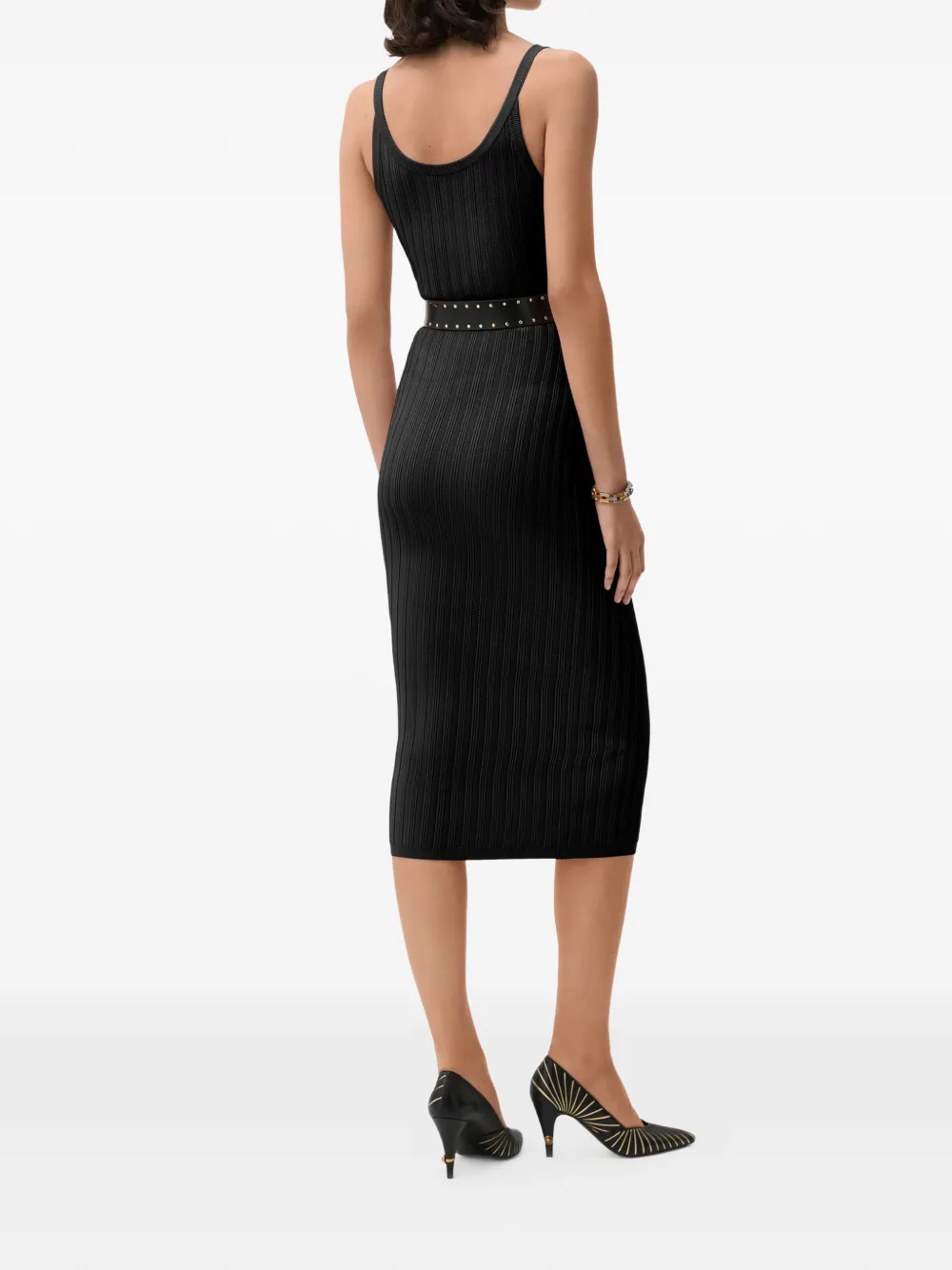 Versace Medusa '95 geribbelde jurk Zwart