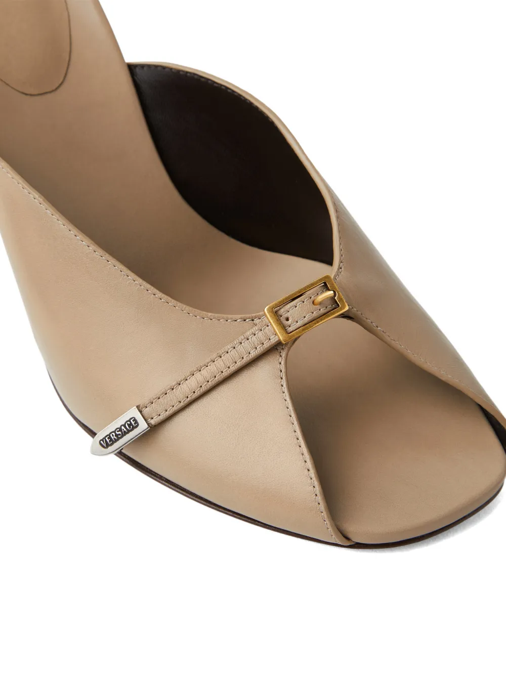 Versace Nyx leren muiltjes 80 mm Beige