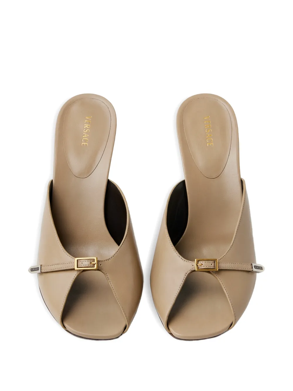 Versace Nyx leren muiltjes 80 mm Beige