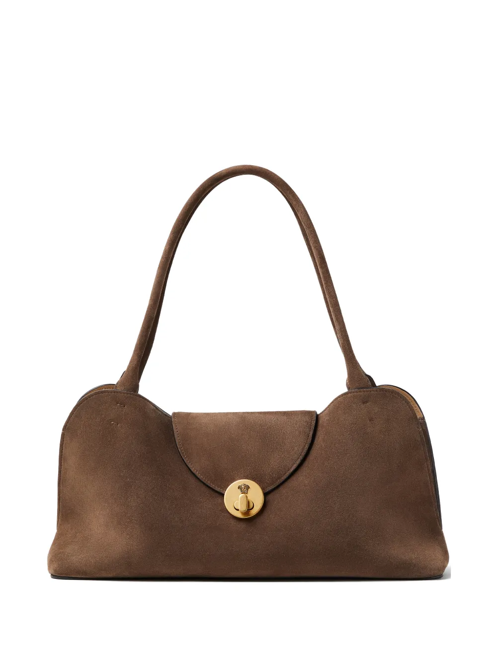Versace Vivian suede east/west shoulder bag - Marrone