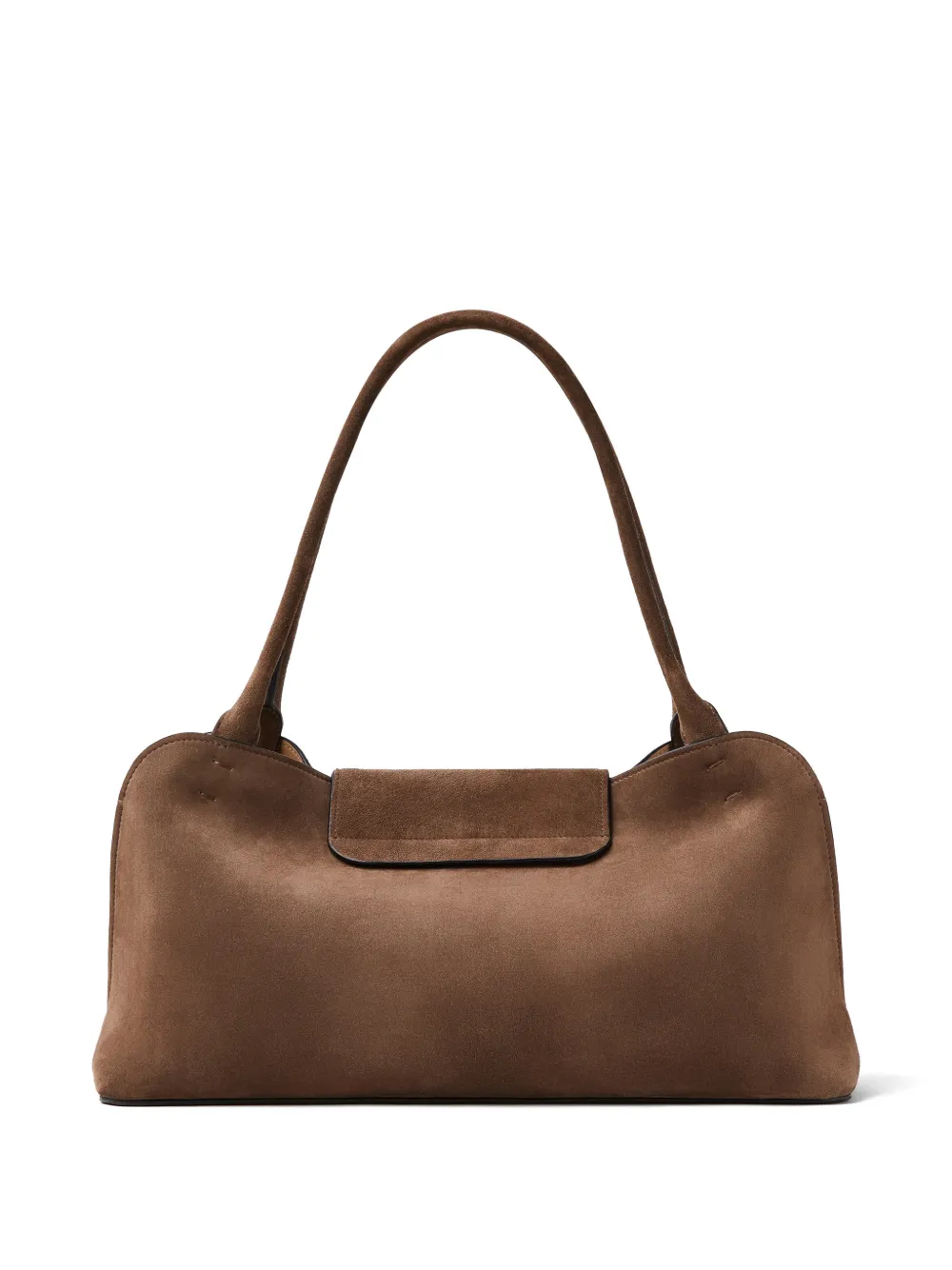 Versace Vivian East-West suède schoudertas Bruin