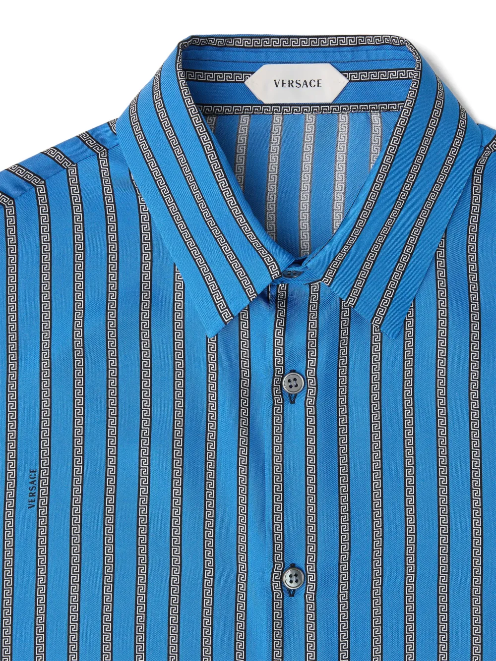Versace Printed Silk-twill Regular Shirt In Multi