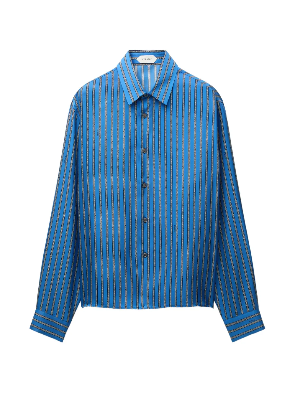 Versace Printed Silk-twill Regular Shirt In Multi