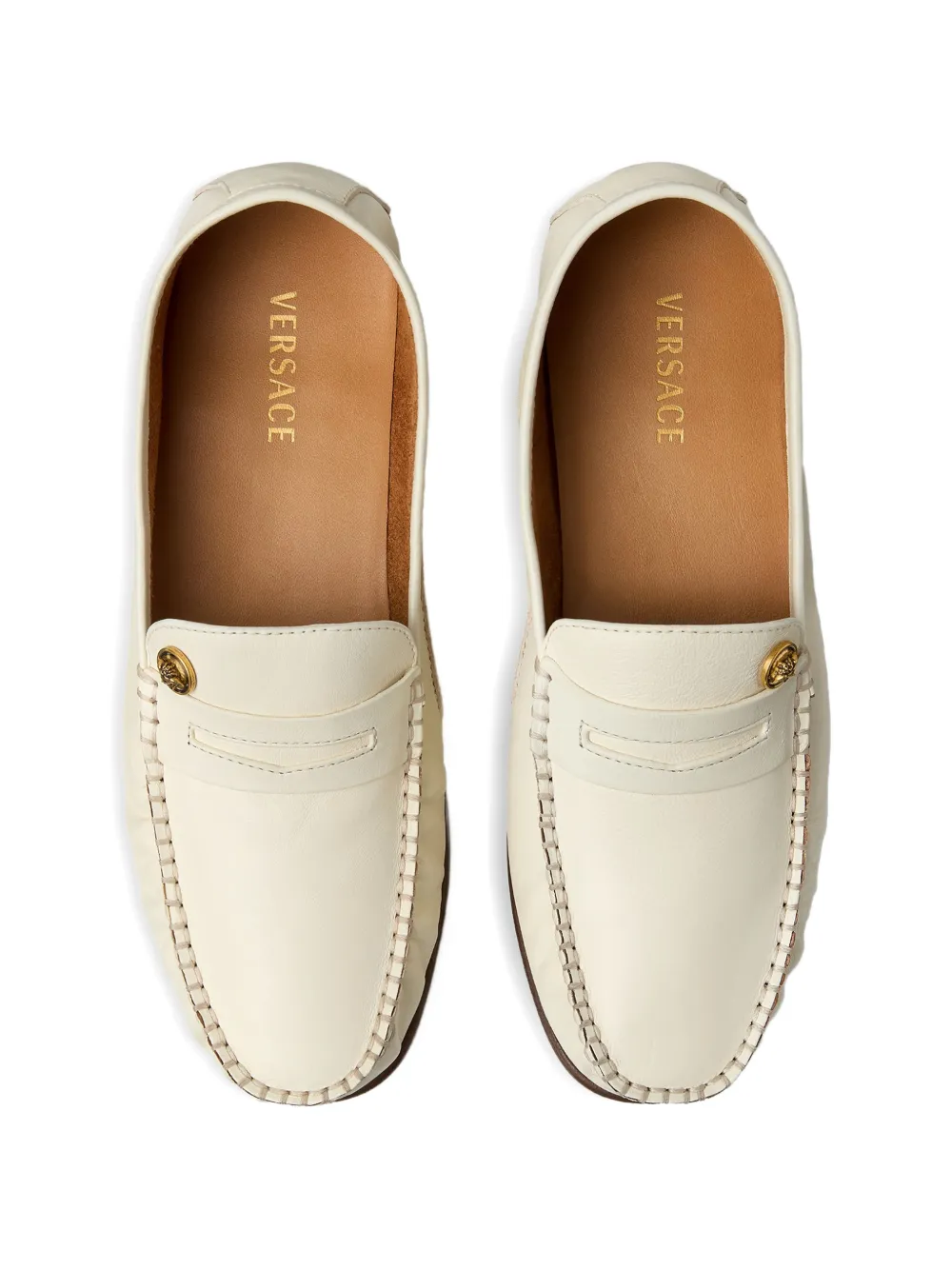 Versace Medusa '95 leren loafers Beige