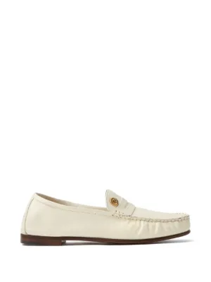 Ferragamo レザー デッキシューズ | ホワイト | FARFETCH JP