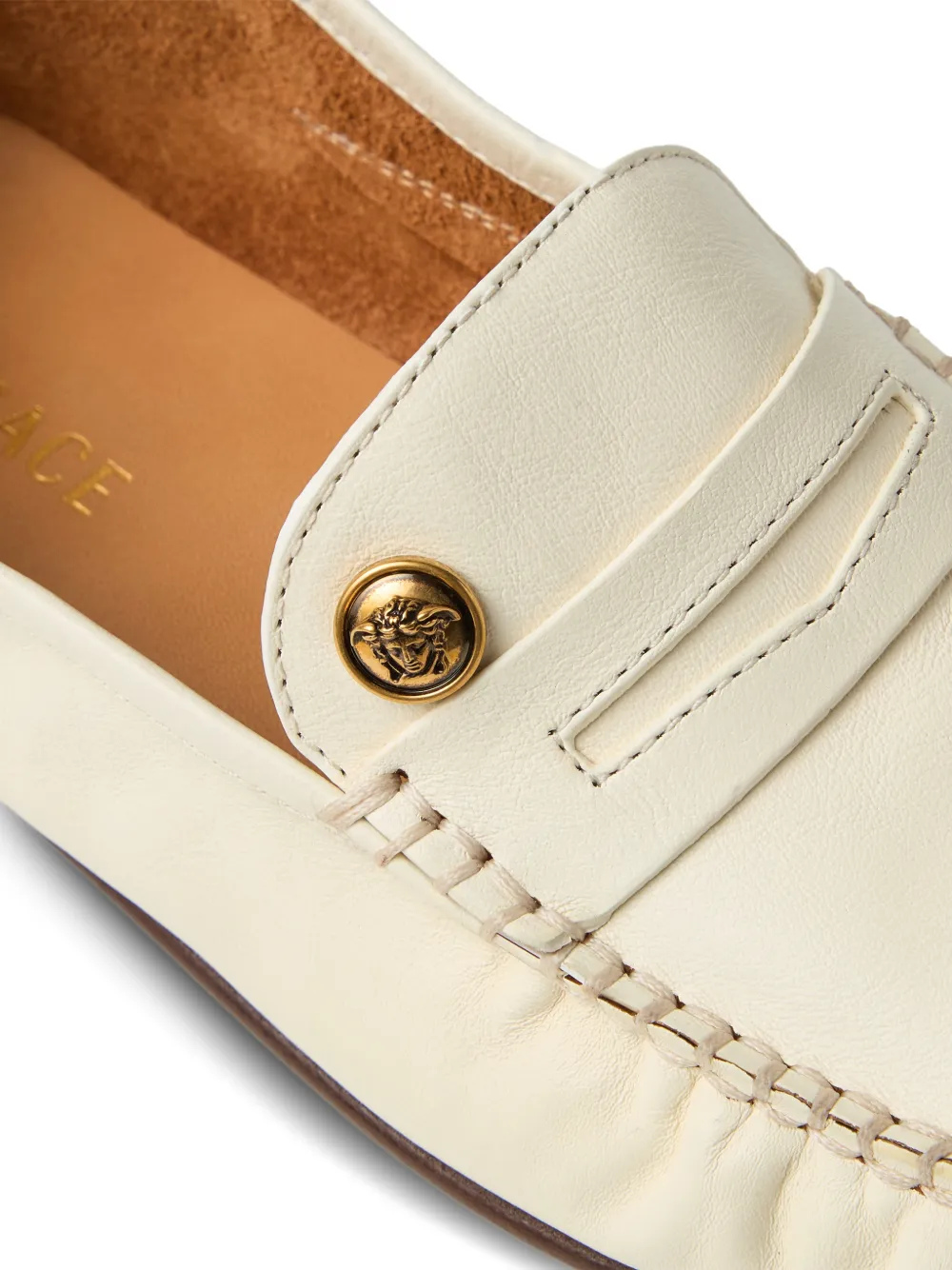 Versace Medusa '95 leren loafers Beige