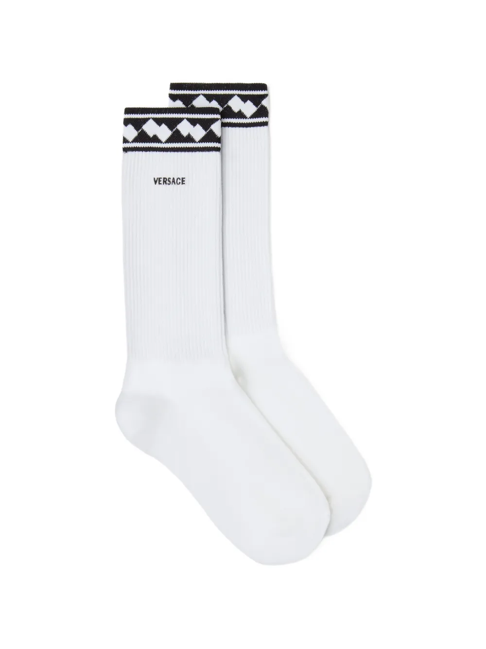Versace Calzini con ricamo - Bianco