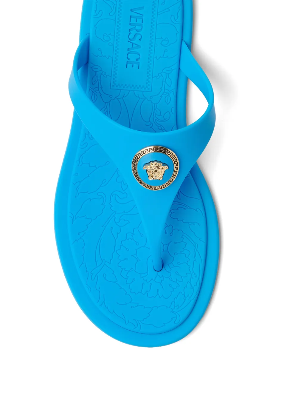Versace Alia platte rubberen sandalen Blauw