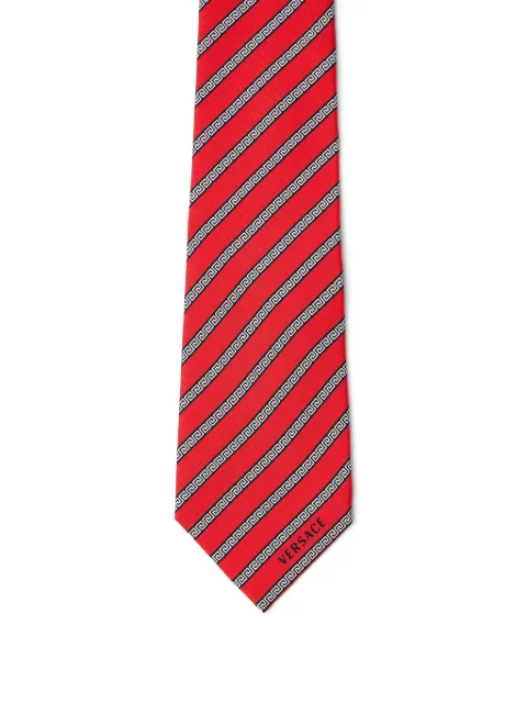 Versace Gravata de seda com estampa