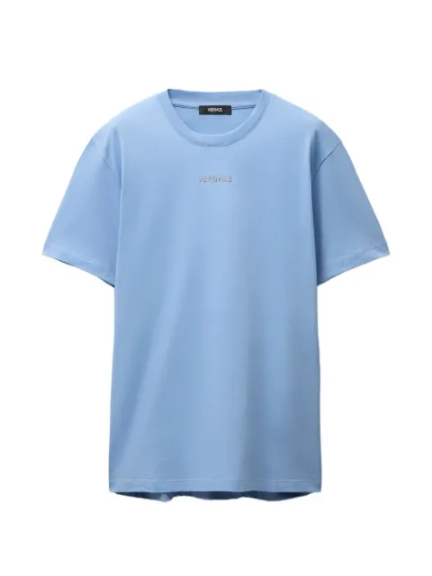 Versace embroidered cotton-jersey slim T-Shirt
