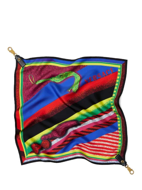 Versace printed silk scarf charm 55 cm