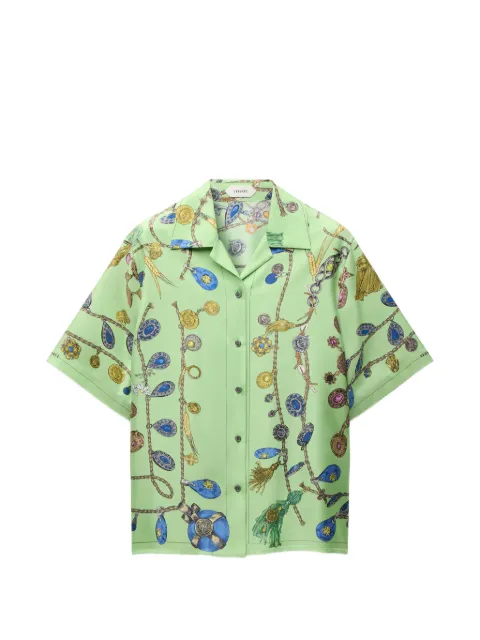 Versace printed silk twill shirt
