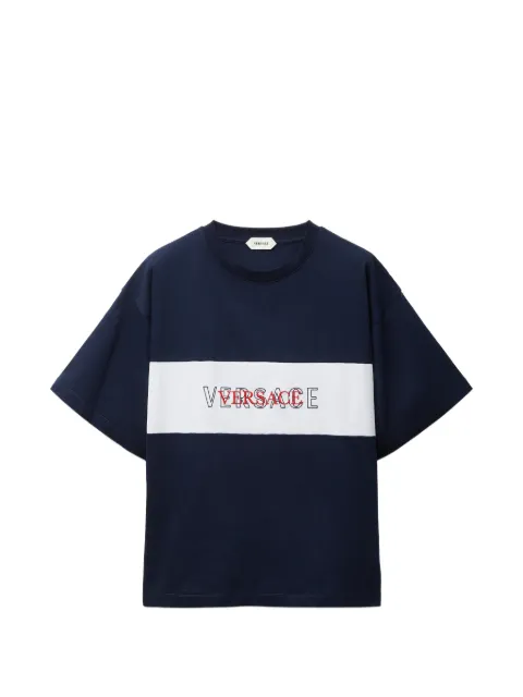 Versace intarsia cotton-jersey regular T-shirt