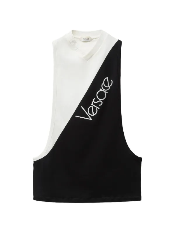 Versace ロゴ タンクトップ | ブラック | FARFETCH JP