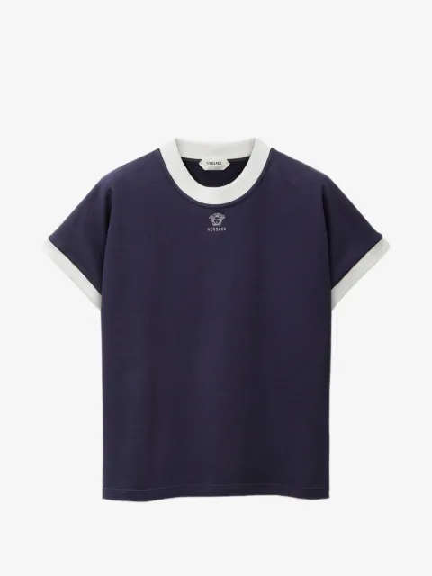 Versace embroidered-logo stretch cotton-jersey slim T-shirt