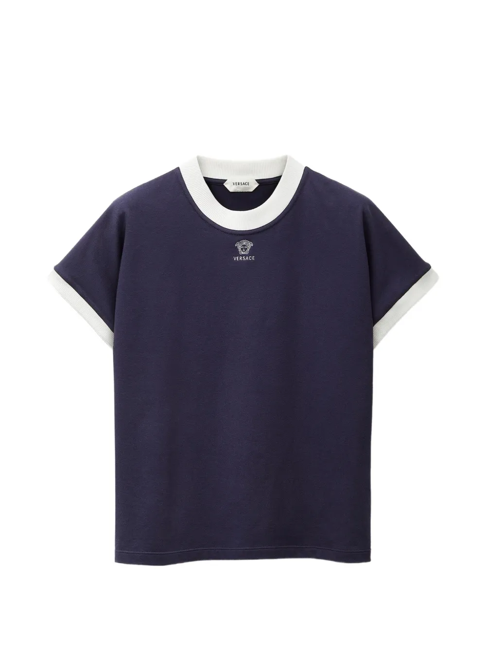 Versace embroidered-logo stretch cotton-jersey slim T-shirt