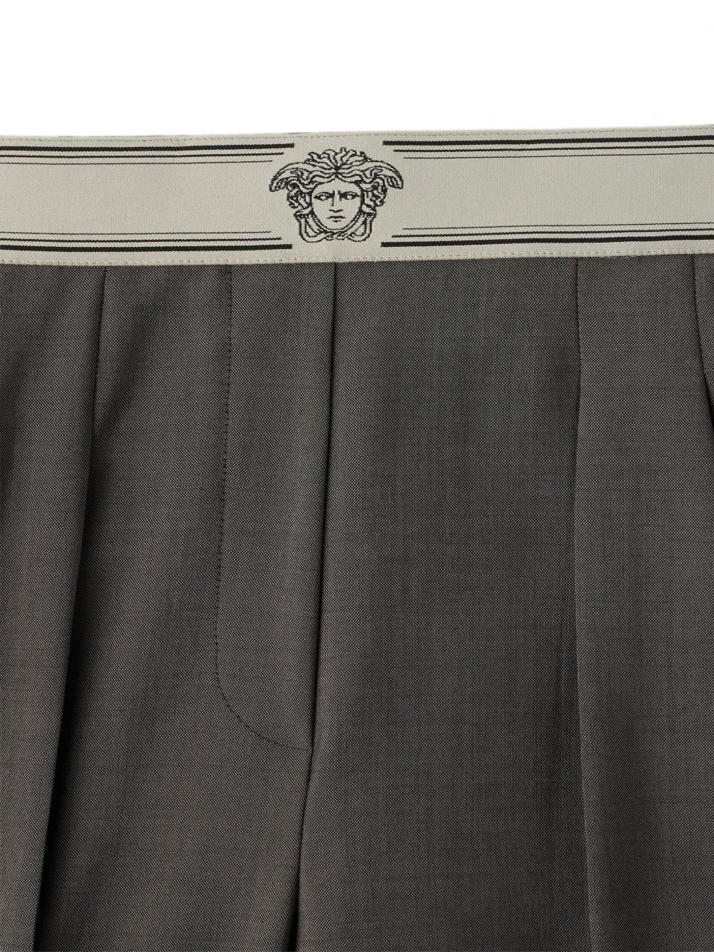 Versace Broek van wol-mohair Grijs