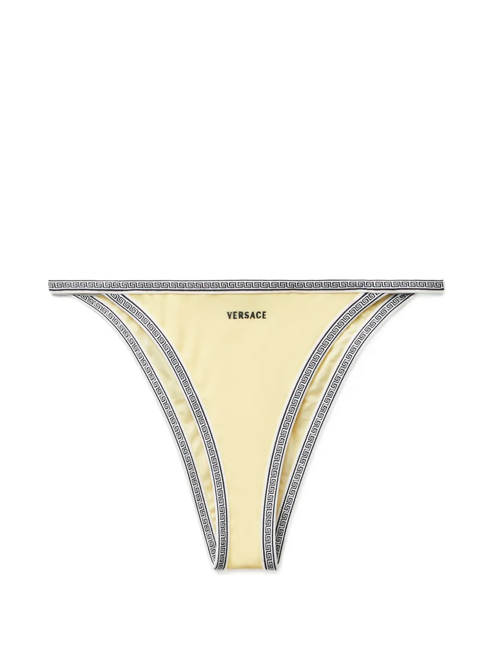 Versace Gestricktes Bikinihöschen mit Logo - Gelb