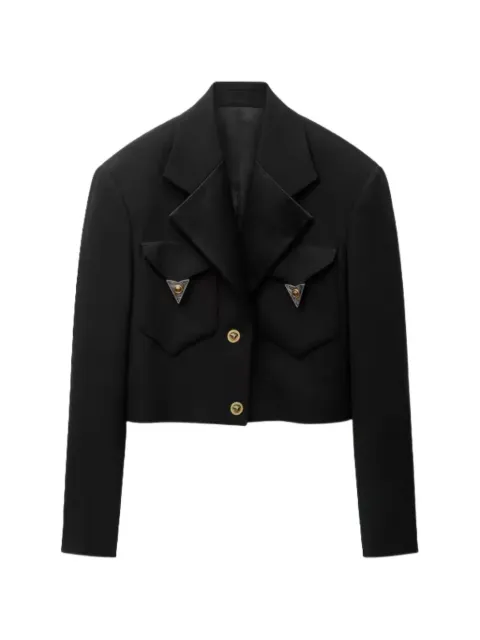 Versace wool crop blazer