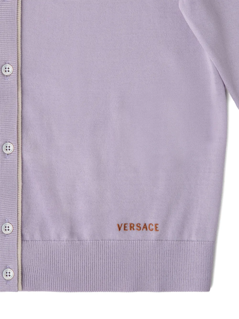 Versace Vest met geborduurd logo Paars