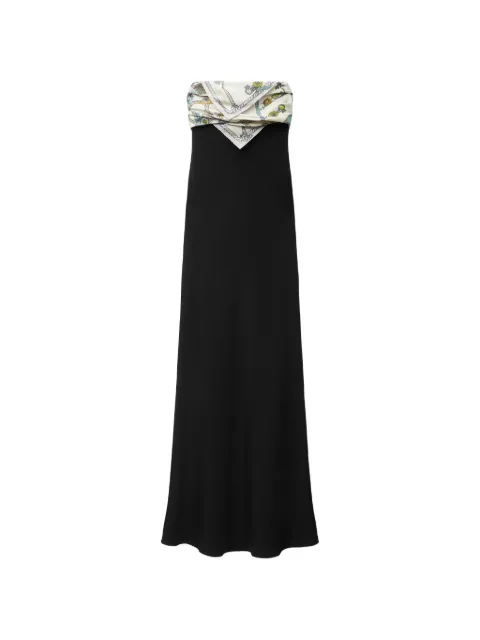 Versace vestido de fiesta de seda strapless