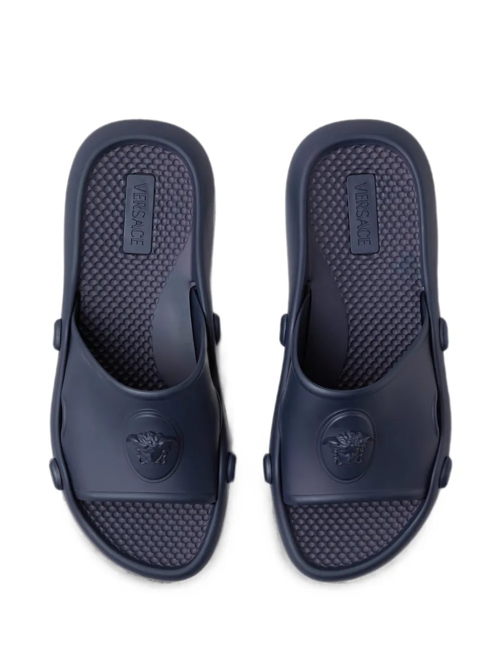 Versace Nettuno rubber slides Blauw