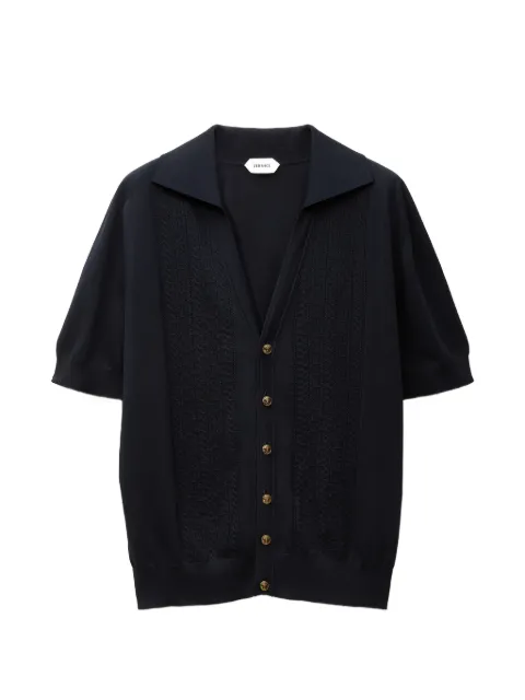 Versace silk-cotton knit polo