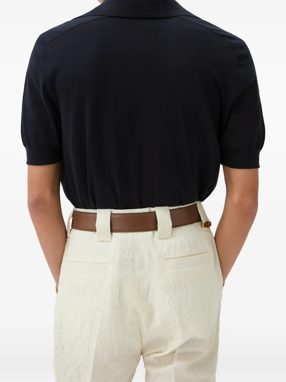 Versace Polo De Punto - Azul 