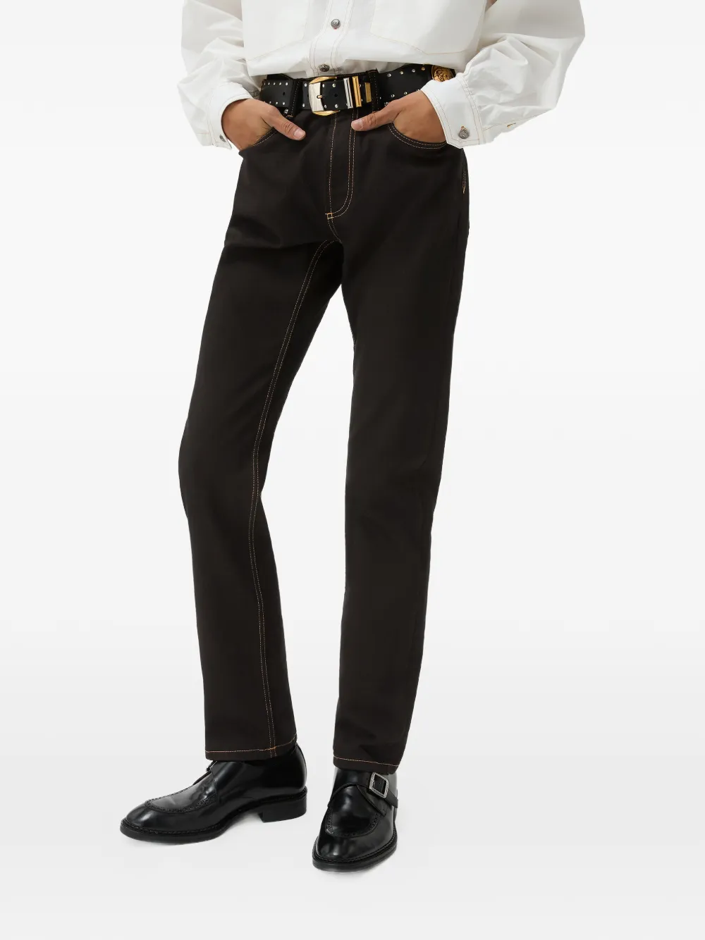 Versace Jeans met toelopende pijpen Zwart