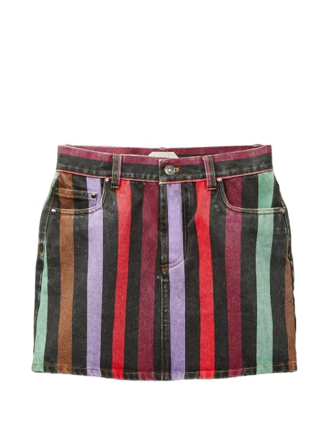 Versace striped denim mini skirt