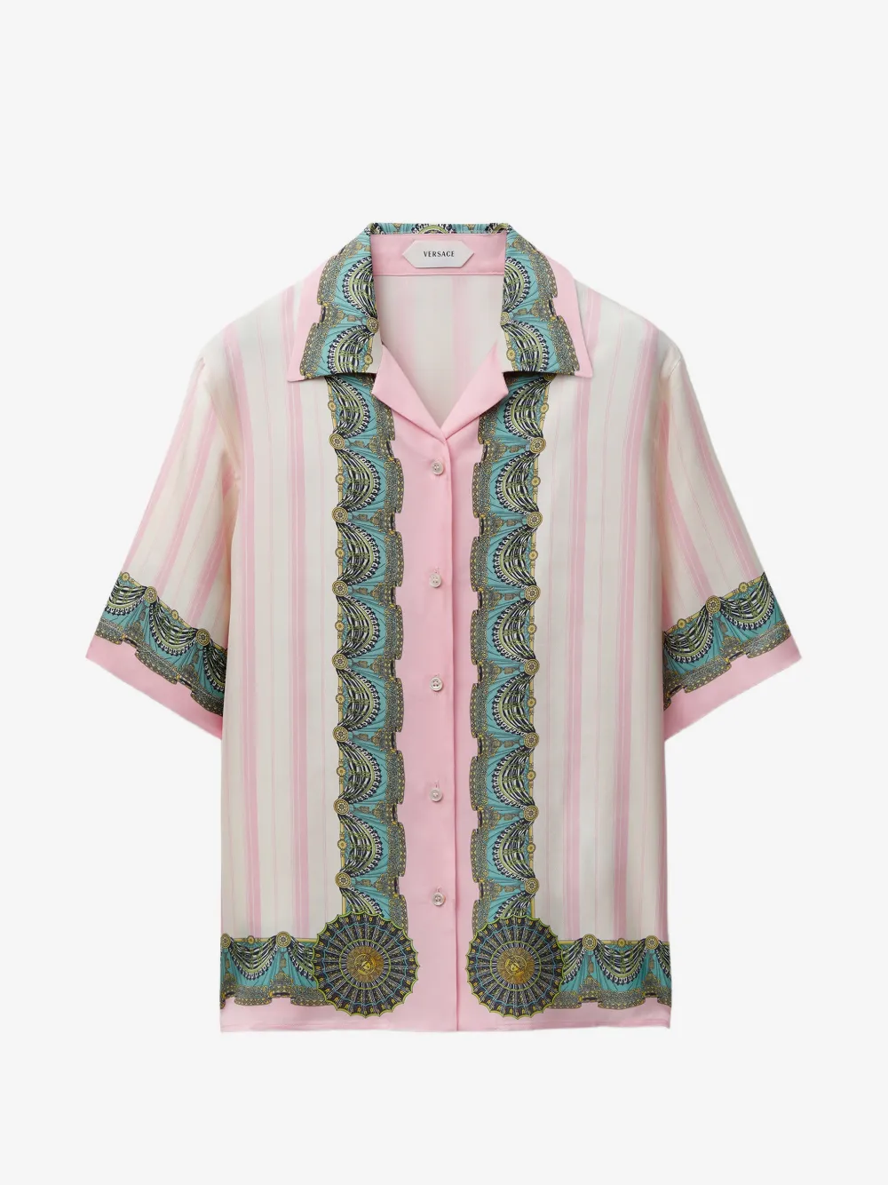 Versace プリント シルクシャツ | ピンク | Image 1