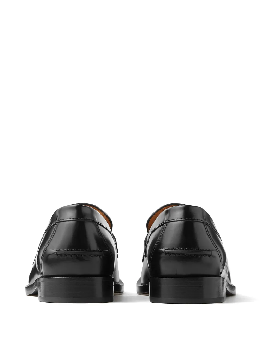 Versace Manu leren loafers Zwart