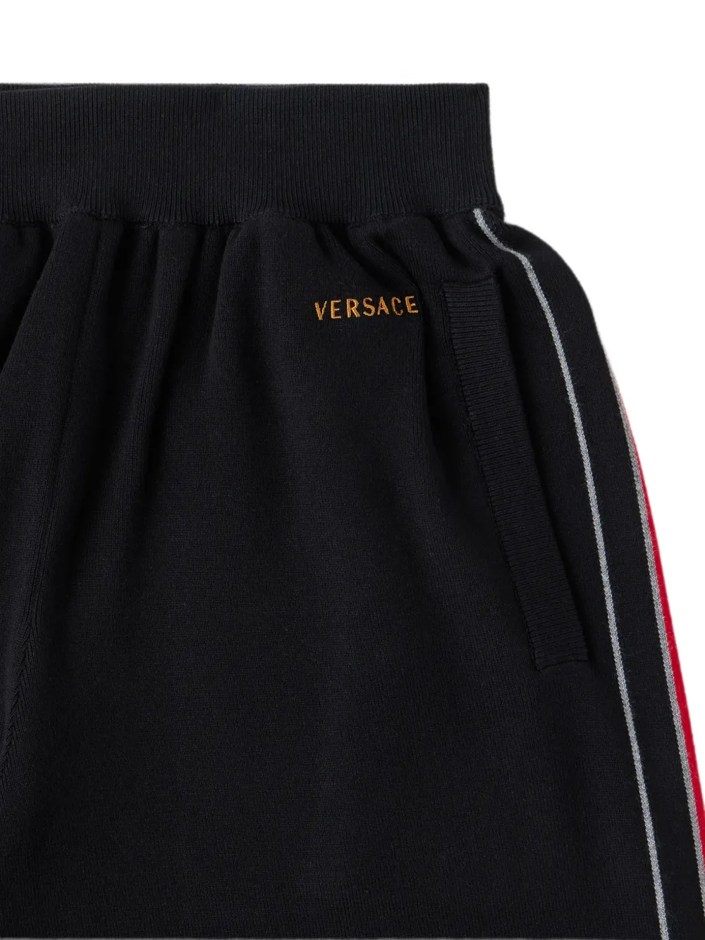 Versace Trainingsbroek met geborduurd logo Zwart