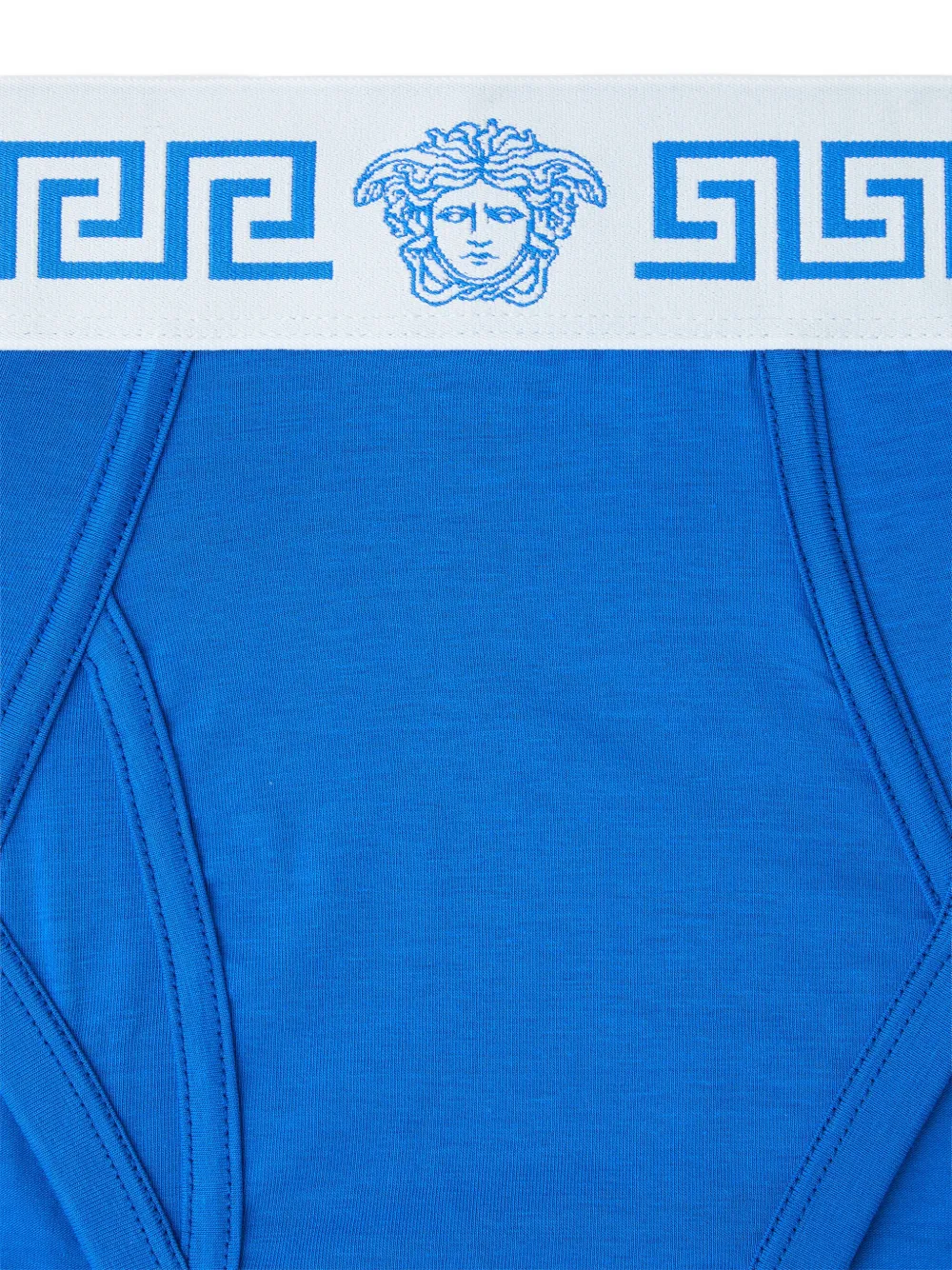  Versace Greca-waistband Briefs - Bleu 