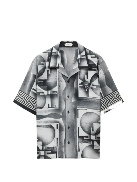 Versace printed crêpe de Chine silk shirt