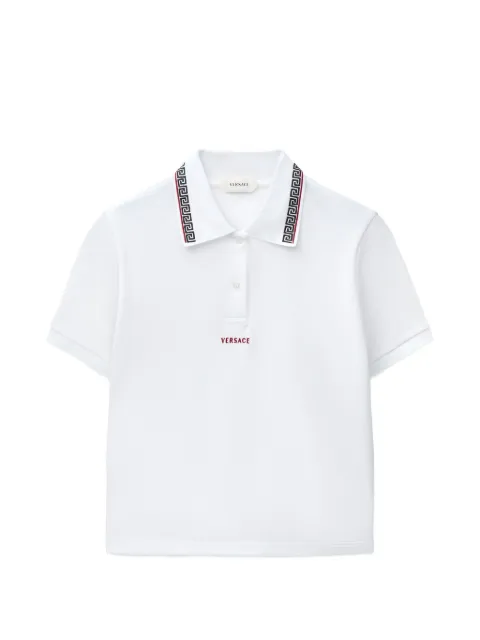 Versace embroidered-logo cotton piqué polo