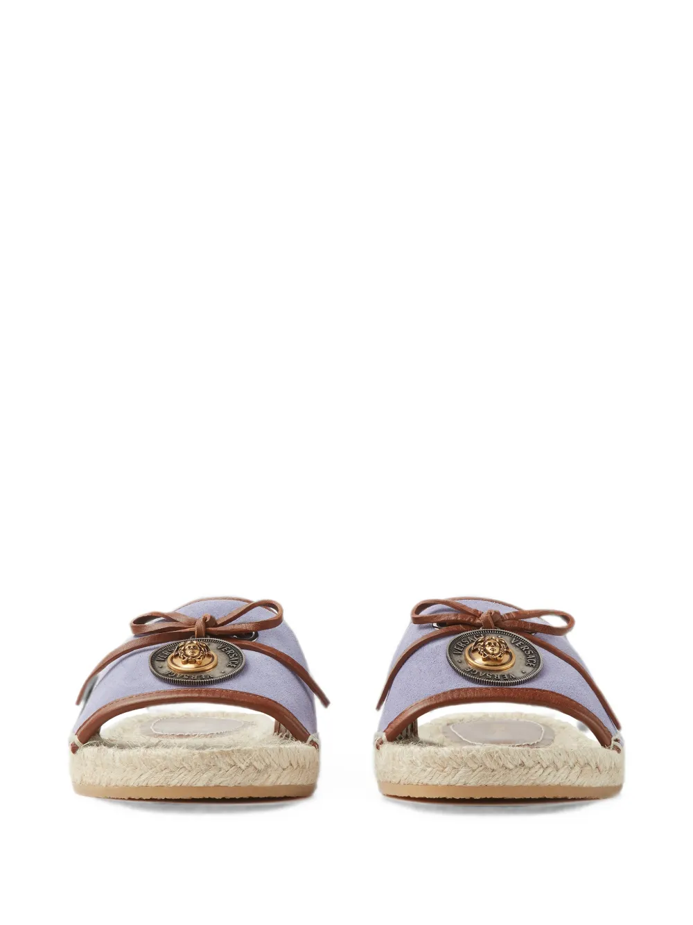 Versace Lola plaque sandals Paars