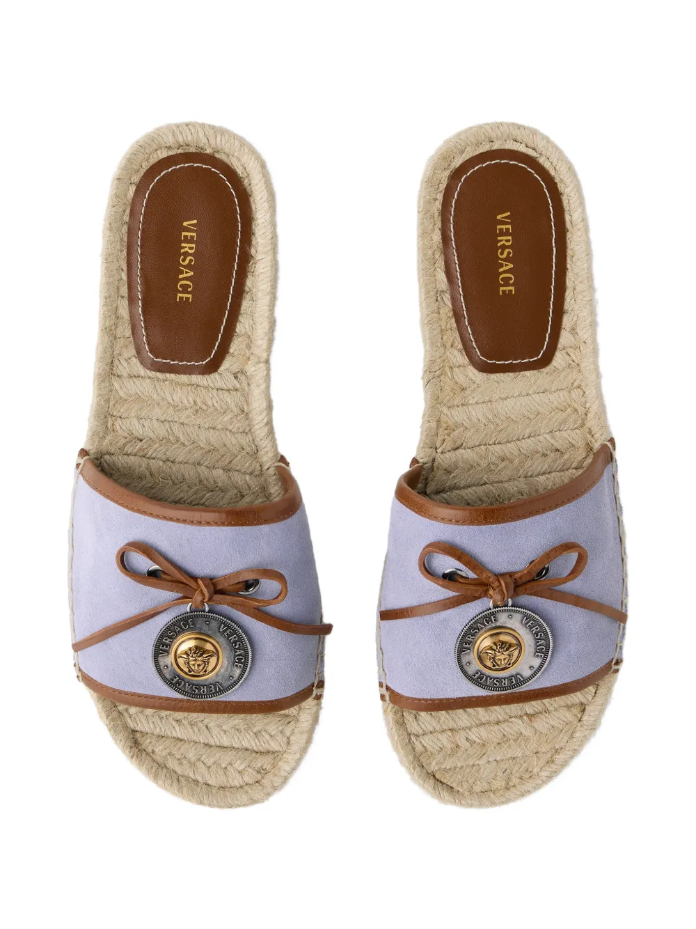 Versace Lola plaque sandals Paars