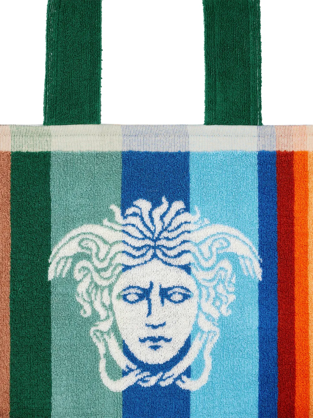 Versace Medusa gestreepte shopper Blauw
