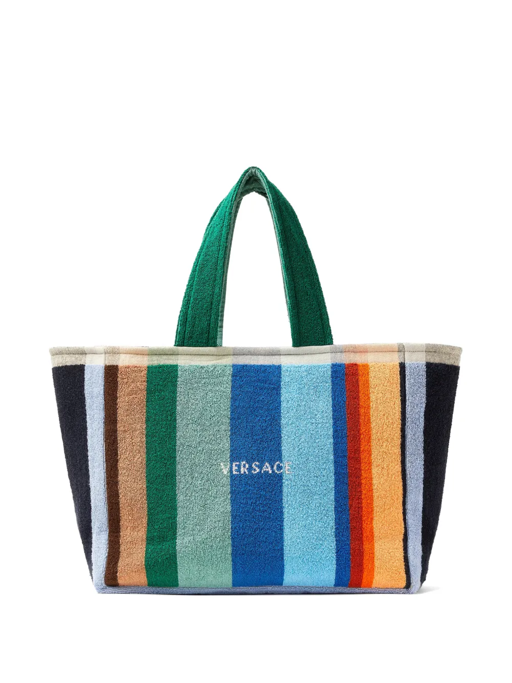 Versace Medusa gestreepte shopper Blauw