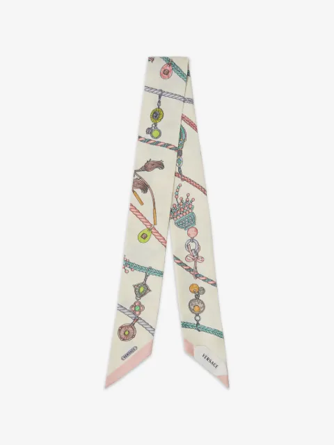 Versace printed silk twill ribbon