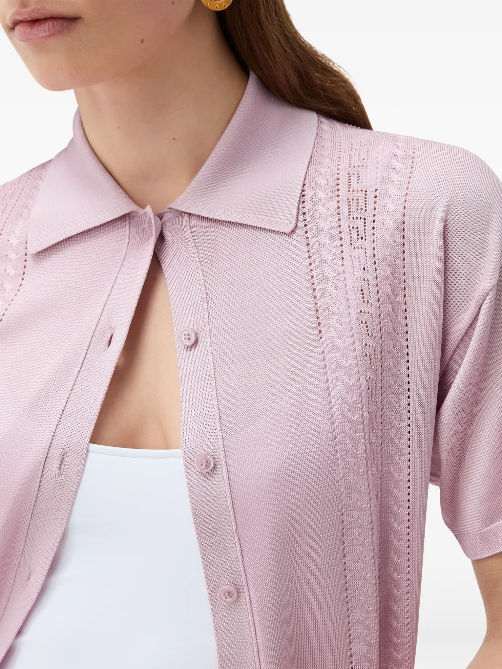 Versace Viscose polo Roze