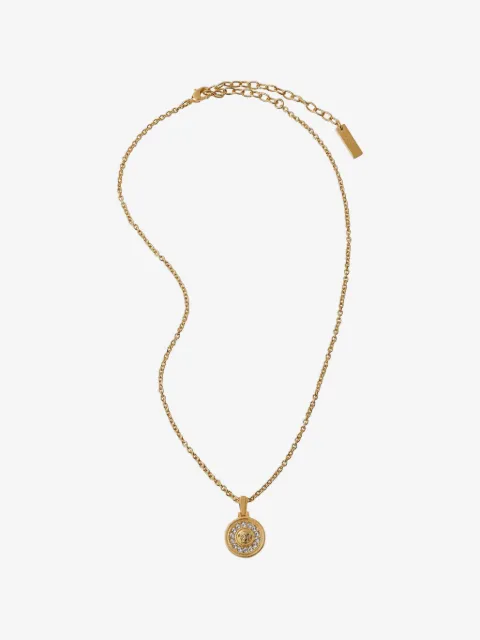 Versace Medusa crystal necklace